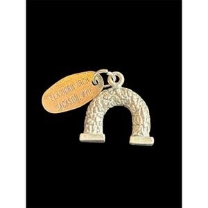 Vtg Silver Elk Horn Arch 3D Charm Jackson WY